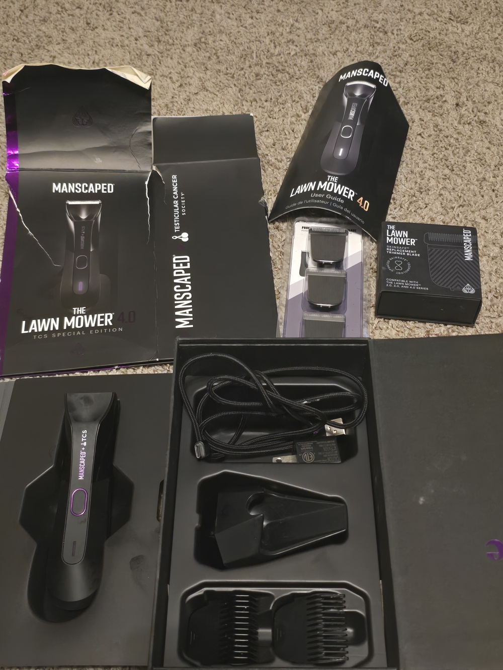Manscaped The Lawn Mower 4.0 Electric Trimmer - Black with Purple Accents